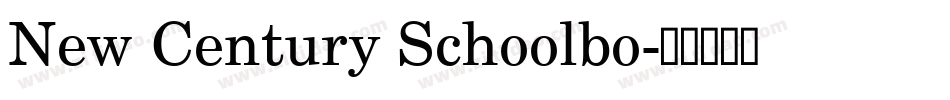 New Century Schoolbo字体转换